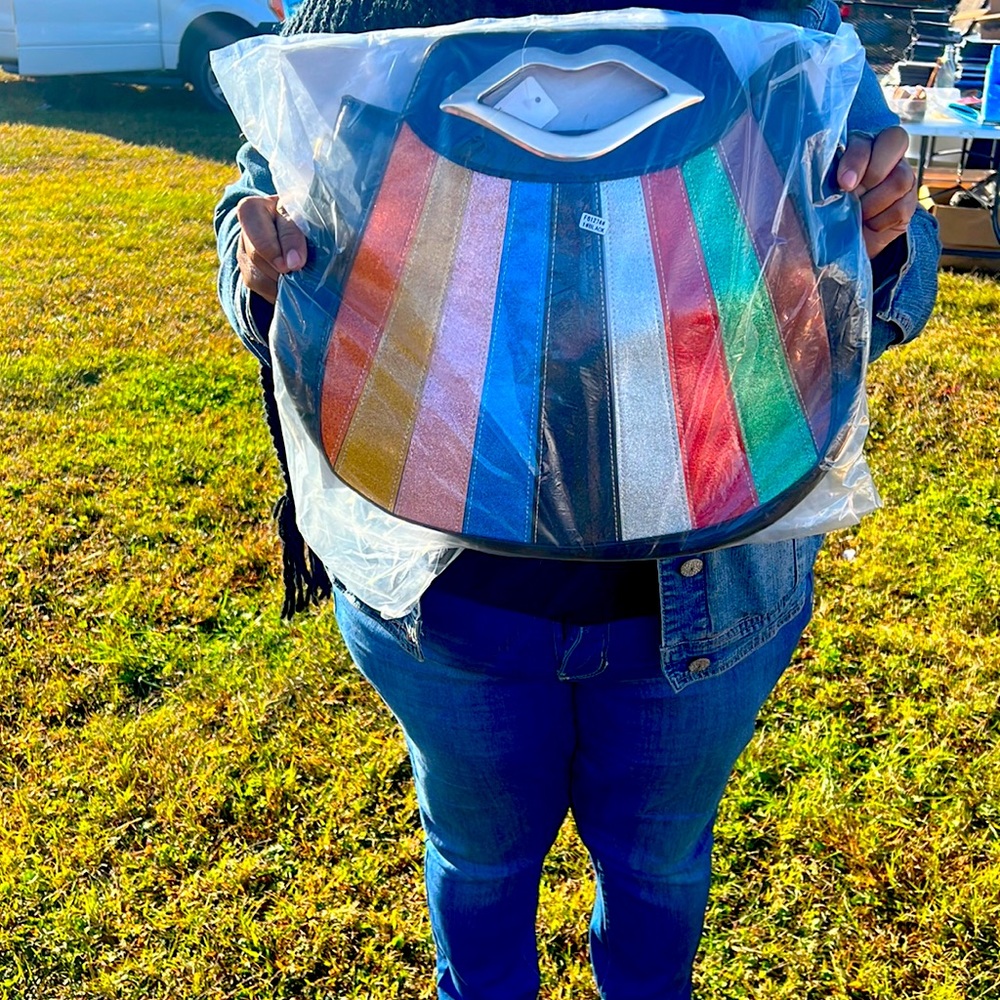 Multi color hand bag